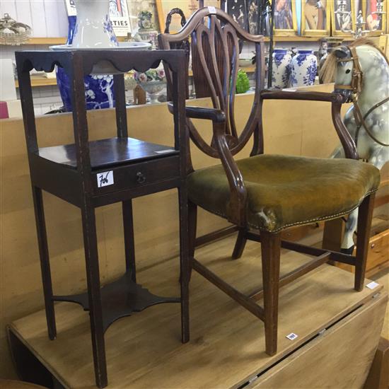 Wash stand and chair(-)